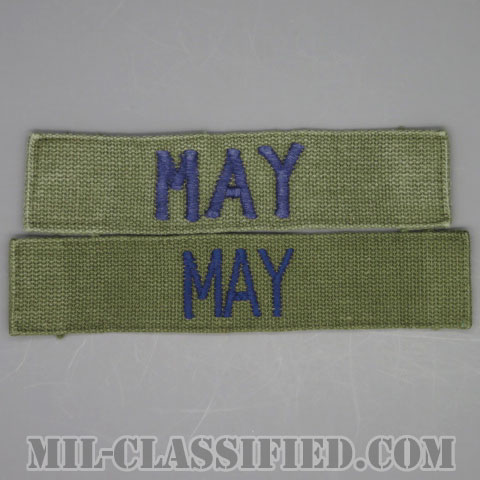 MAY [サブデュード/ブルー刺繍/空軍ネームテープ/パッチ/中古1点物（2枚セット）]の画像