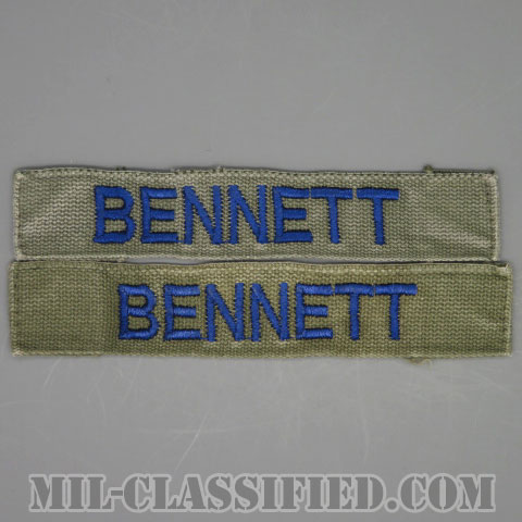 BENNETT [サブデュード/ブルー刺繍/空軍ネームテープ/パッチ/中古1点物（2枚セット）]画像