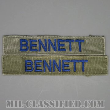BENNETT [サブデュード/ブルー刺繍/空軍ネームテープ/パッチ/中古1点物（2枚セット）]画像