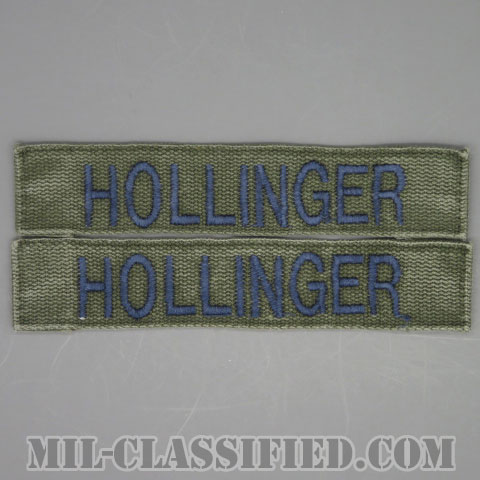 HOLLINGER [サブデュード/ブルー刺繍/空軍ネームテープ/パッチ/中古1点物（2枚セット）]の画像