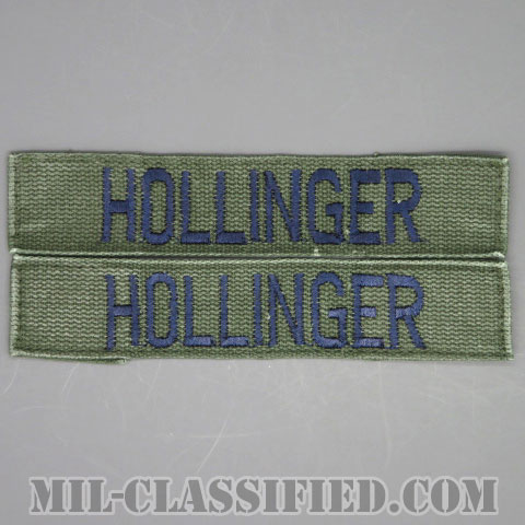 HOLLINGER [サブデュード/ブルー刺繍/空軍ネームテープ/パッチ/中古1点物（2枚セット）]の画像