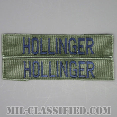 HOLLINGER [サブデュード/ブルー刺繍/空軍ネームテープ/パッチ/中古1点物（2枚セット）]画像