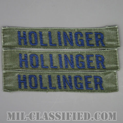 HOLLINGER [サブデュード/ブルー刺繍/空軍ネームテープ/パッチ/中古1点物（3枚セット）]の画像