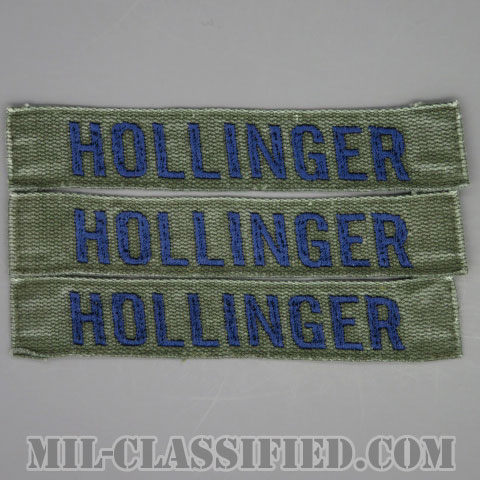 HOLLINGER [サブデュード/ブルー刺繍/空軍ネームテープ/パッチ/中古1点物（3枚セット）]画像