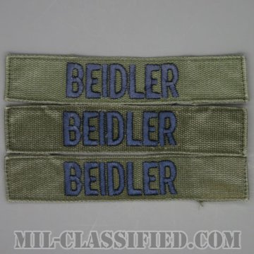 BEIDLER [サブデュード/ブルー刺繍/空軍ネームテープ/パッチ/中古1点物（3枚セット）]画像