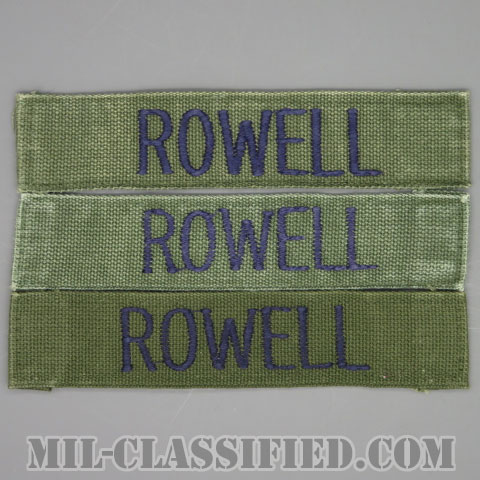 ROWELL [サブデュード/ブルー刺繍/空軍ネームテープ/パッチ/中古1点物（3枚セット）]画像