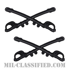 騎兵科章（Cavalry Branch Insignia）[サブデュード（ブラックメタル）/兵科章/バッジ/ペア（2個1組）]の画像