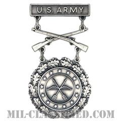 射撃技術競技章 (陸軍ライフル競点射撃優秀記章シルバー)（Army Excellence-In-Competition Rifle Badge (Silver)）[バッジ]画像