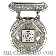 射撃技術競技章 (海兵隊ピストル競点射撃優秀記章シルバー)（Marine Corps Pistol Competition Badge (Silver)）[バッジ]の画像