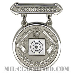 射撃技術競技章 (海兵隊ピストル競点射撃優秀記章シルバー)（Marine Corps Pistol Competition Badge (Silver)）[バッジ]画像