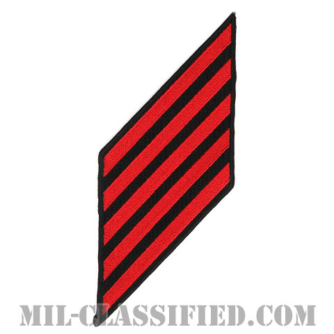 年功章 5連(勤続20年)（Service Stripe, Hash Mark）[ネイビーブルー（レッド）/海軍サービスストライプ（ハッシュマーク）/男性用（E1-E6）/パッチ]画像
