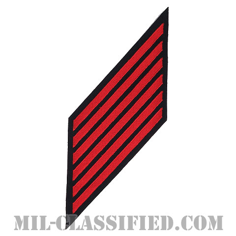 年功章 6連(勤続24年)（Service Stripe, Hash Mark）[ネイビーブルー（レッド）/海軍サービスストライプ（ハッシュマーク）/男性用（E7-E9 CPO）/パッチ]の画像