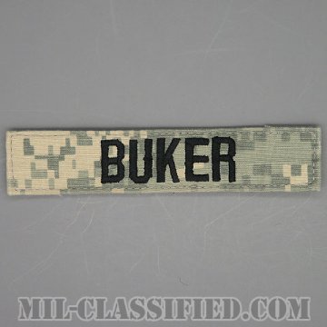 BUKER [UCP（ACU）/ブラック刺繍/ネームテープ/ベルクロ付パッチ/中古1点物]画像