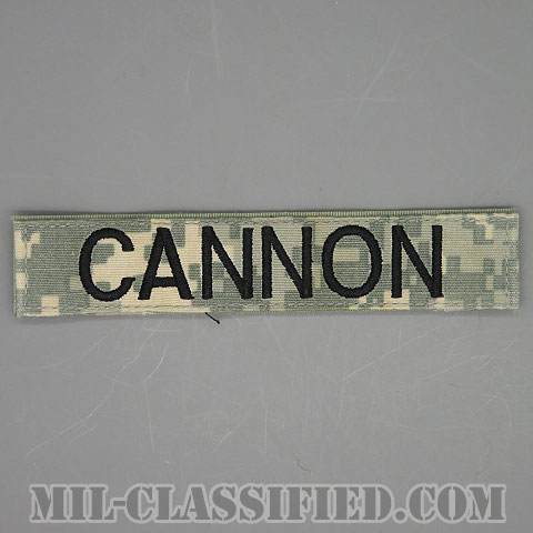 CANNON [UCP（ACU）/ブラック刺繍/ネームテープ/ベルクロ付パッチ/中古1点物]の画像