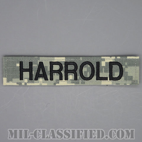 HARROLD [UCP（ACU）/ブラック刺繍/ネームテープ/ベルクロ付パッチ/中古1点物]画像