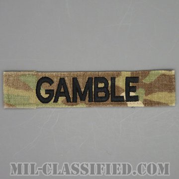 GAMBLE [OCP/ブラック刺繍/ネームテープ/縫い付け用パッチ/中古1点物]画像