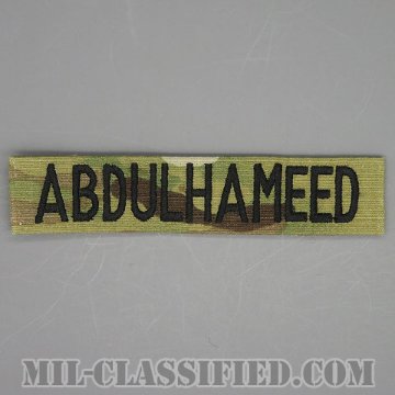 ABDULHAMEED [OCP/ブラック刺繍/ネームテープ/縫い付け用パッチ/中古1点物]画像