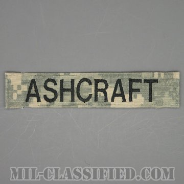 ASHCRAFT [UCP（ACU）/ブラック刺繍/ネームテープ/縫い付け用パッチ/中古1点物]画像