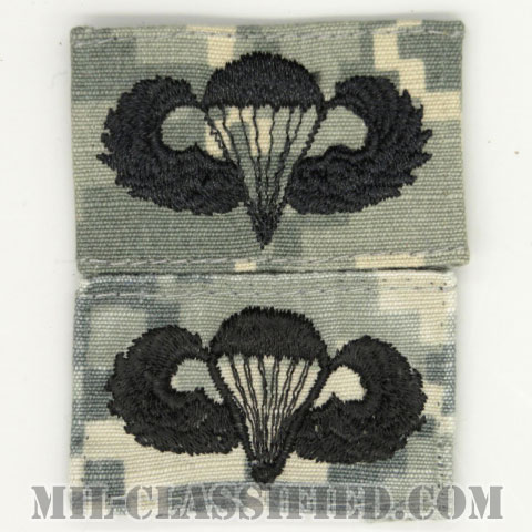 空挺章 (ベーシック)（Parachutist Badge, Basic）[UCP（ACU）/パッチ/中古1点物（2枚セット）]の画像