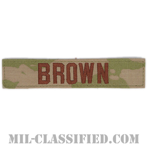 BROWN [OCP（3C）/ブラウン刺繍/空軍ネームテープ/ベルクロ付パッチ]画像