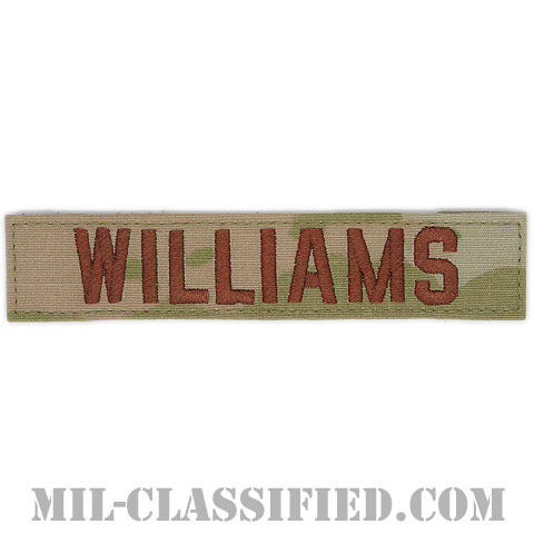 WILLIAMS [OCP（3C）/ブラウン刺繍/空軍ネームテープ/ベルクロ付パッチ]画像