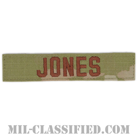 JONES [OCP（3C）/ブラウン刺繍/空軍ネームテープ/ベルクロ付パッチ]画像