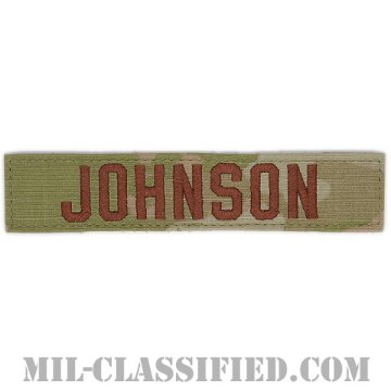 JOHNSON [OCP（3C）/ブラウン刺繍/空軍ネームテープ/ベルクロ付パッチ]画像