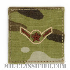 二等空兵（Airman）[OCP（7C）/空軍階級章/ベルクロ付パッチ]の画像