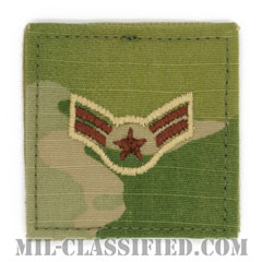 一等空兵（Airman First Class）[OCP（7C）/空軍階級章/ベルクロ付パッチ]の画像