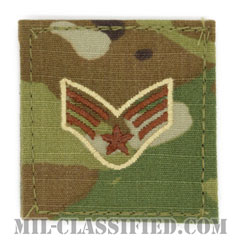 上等空兵（Senior Airman）[OCP（7C）/空軍階級章/ベルクロ付パッチ]の画像