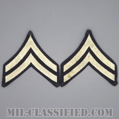 伍長（Corporal (CPL)）[機械織りタイプ/階級章（1942-1948）/パッチ/ペア（2枚1組）/中古1点物]の画像