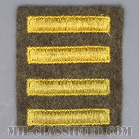 海外勤務(派遣)章 4連(勤続2年)（Overseas Service Bar）[ウール・フェルト生地/パッチ/中古1点物]の画像