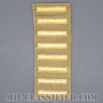 海外勤務(派遣)章 8連(勤続4年)（Overseas Service Bar）[カーキ・ツイル生地/パッチ/1点物]の画像