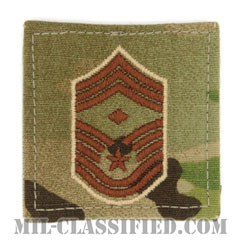 先任最上級曹長（First Sergeant (E-9)）[OCP（7C）/空軍階級章/ベルクロ付パッチ]の画像