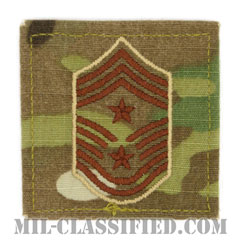 部隊先任最上級曹長（Command Chief Master Sergeant）[OCP（7C）/空軍階級章/ベルクロ付パッチ]の画像