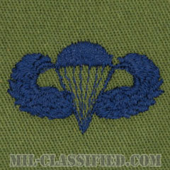 空挺章 (ベーシック)（Parachutist Badge, Basic）[サブデュード/ブルー刺繍/パッチ]画像