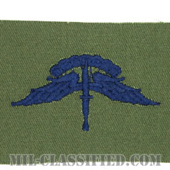 自由降下章 (ベーシック) （Military Freefall Parachutist Badge, HALO, Basic）[サブデュード/ブルー刺繍/パッチ]の画像