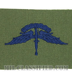自由降下章 (ベーシック) （Military Freefall Parachutist Badge, HALO, Basic）[サブデュード/ブルー刺繍/パッチ]画像