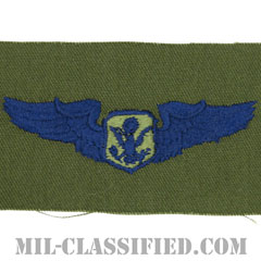 航空機搭乗員章 (将校用エアクルー)（Aircrew Officer Badge）[サブデュード/ブルー刺繍/パッチ]の画像