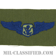 航空機搭乗員章 (将校用エアクルー)（Aircrew Officer Badge）[サブデュード/ブルー刺繍/パッチ]画像