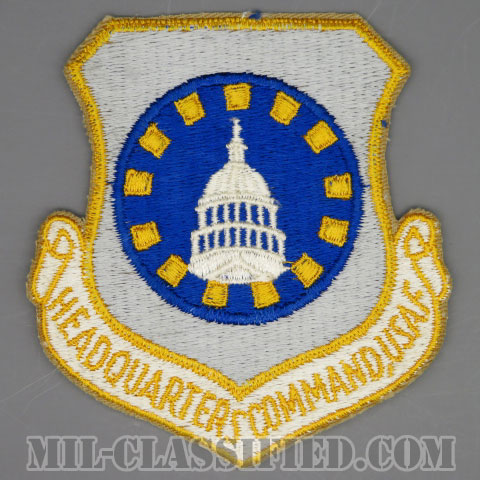 アメリカ空軍本部軍団（Headquarters Command, USAF）[カラー/カットエッジ/パッチ/1960s/4インチ規格]の画像