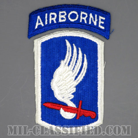 第173空挺旅団（173rd Airborne Brigade）[カラー/カットエッジ/パッチ/エアボーンタブ付/1点物]の画像