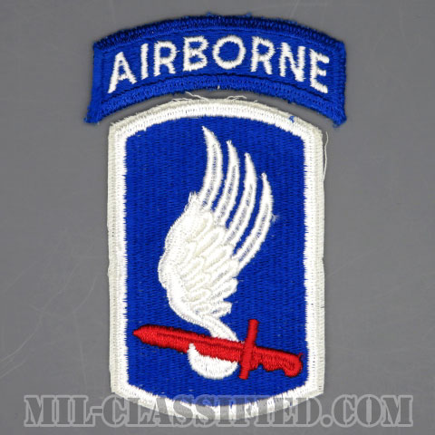 第173空挺旅団（173rd Airborne Brigade）[カラー/カットエッジ/パッチ/エアボーンタブ付/1点物]の画像