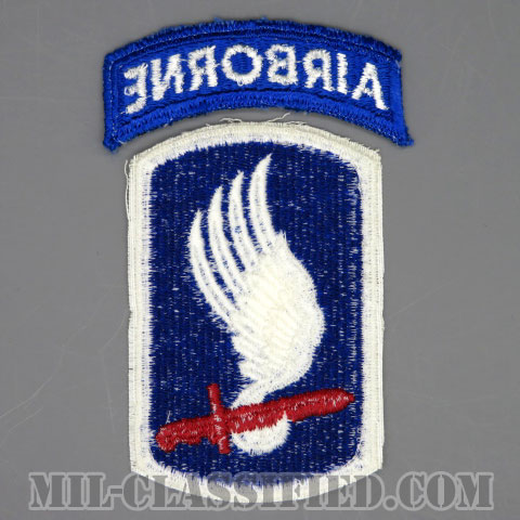 第173空挺旅団（173rd Airborne Brigade）[カラー/カットエッジ/パッチ/エアボーンタブ付/1点物]画像