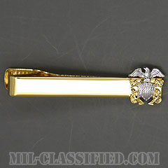 海軍将校章付タイクリップ（シャイニー）（Officer Device Insignia, Tie Clasp/Tie Clip）[海軍ネクタイピン/将校用ゴールド]の画像
