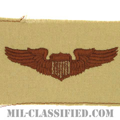 航空機操縦士章 (パイロット)（Air Force Pilot Badge）[デザート/パッチ]の画像