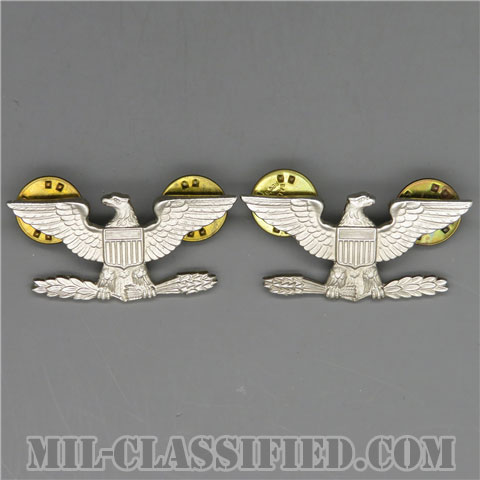 大佐（Colonel (COL)）[カラー/1960s/銀張り（Silver Filled）/バッジ/ペア（2個1組）/中古1点物]の画像