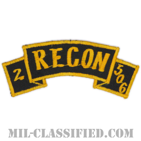 第101空挺師団第506歩兵連隊第2大隊リーコン（Recon, 2nd Bn, 506th Inf Rgt, 101st Airborne Div）[カラー/カットエッジ/パッチ/レプリカ1点物]画像
