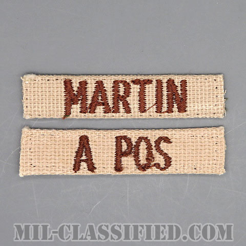 MARTIN / A POS [デザート/ヘルメットバンド用ネーム・血液型テープ/中古1点物（2枚セット）]の画像