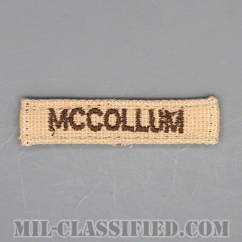 MCCOLLUM [デザート/ヘルメットバンド用ネームテープ/中古1点物]の画像